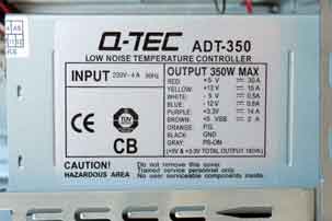 Specificatie Qtec ADT-350 computervoeding