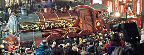Sbs6 kerstparade, de locomotief, Almere 22-12-2007