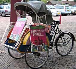 Een fietstaxi voor het spoorwegmuseum, Utrecht 11-8-2009