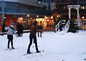 Langlaufen op echte sneeuw! Almere 20-12-2009