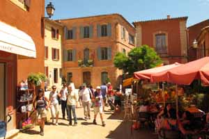 Het centrum van Roussillon, 26-7-2010