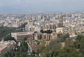 Uitzicht over de stad, Malaga 28-8-2008