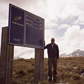 Op weg naar de Chacaltaya, nabij La Paz in Bolivia, 22-8-2004