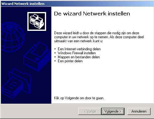 Wizard netwerk instellen