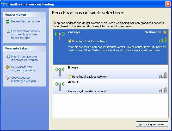 Windows XP, Draadloze netwerkverbinding