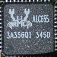 Audio chip Realtek ALC655 op Epox 8FDA3+ V3.1