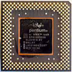 Intel Pentium 200 w/MMX SL23W, onderzijde