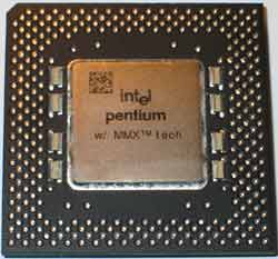 Intel Pentium 200 w/MMX, bovenzijde